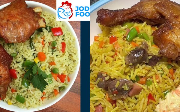 fried rice with chicken: a ghanaian favorite